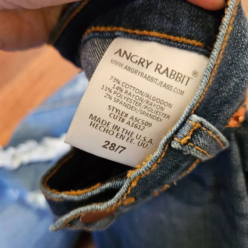 Angry Rabbit Skinny Crop Distressed Jeans - Picture 9 of 9